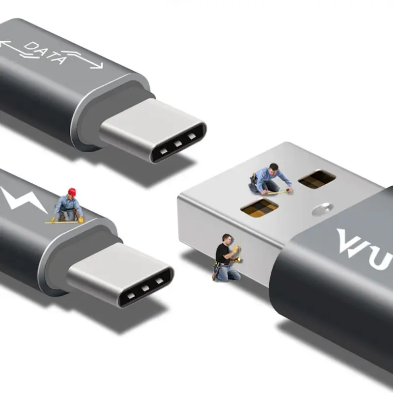 USB 2,0 type A Мужской Двойной usb type C сплиттер папа-папа Y Быстрая зарядка кабель для передачи данных провод для Samsung huawei HTC ZTE Android Mobile