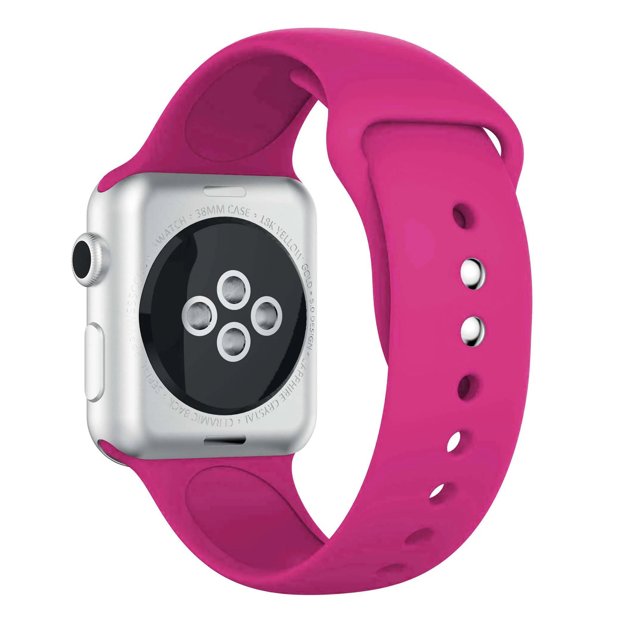hot pink Мягкая силиконовая лента для Apple watch 5 4 3 2 1 ремешок 42 мм 38 мм сменный ремешок для браслета ремешок для часов 44 мм для iwatch 4 3 2 1 40 мм ремешок - Цвет ремешка: hot pink