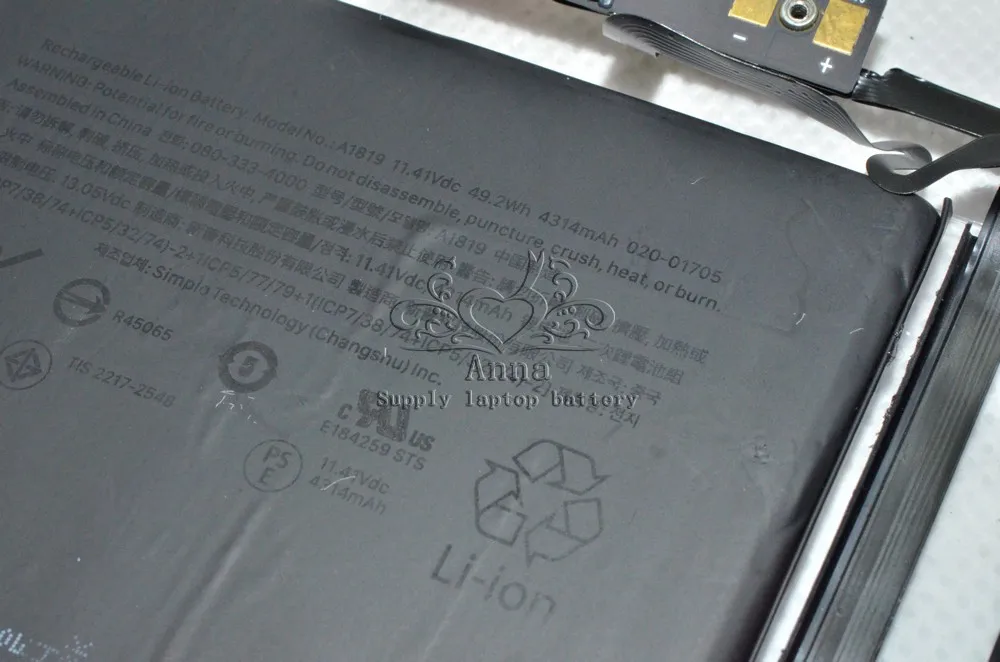 Оригинальный аккумулятор JIGU для ноутбука APPLE MLH12CH/A MLVP2CH/A A1819 A1706 MNQF2CH/A MNQG2CH/A 11 4 в