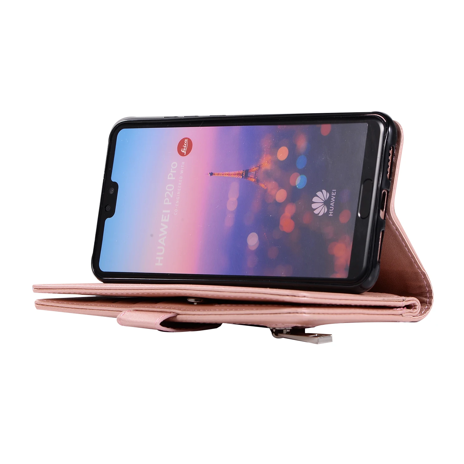 Блестящий чехол Haissky из искусственной кожи для Huawei P30 Pro P20 Lite Магнитный