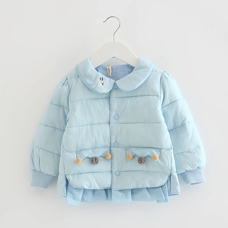 Пальто для маленьких девочек детская верхняя одежда с воротником Питер Пэн