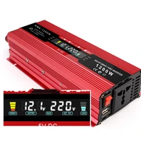 3000w pure sine wave car power inverter 12v 24v dc to 220v ac 50hz 60hz for truck home outdoor with dual usb charging ports