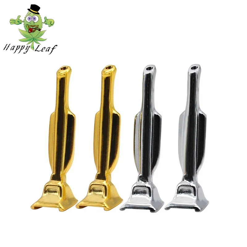 

10Pcs/lot 57mm Metal Snuff Bottle Tube Sniffer Metal Smoking Pipe Oscar Goldman Trophy Standing Snuff Bottle Portable Small Pipe