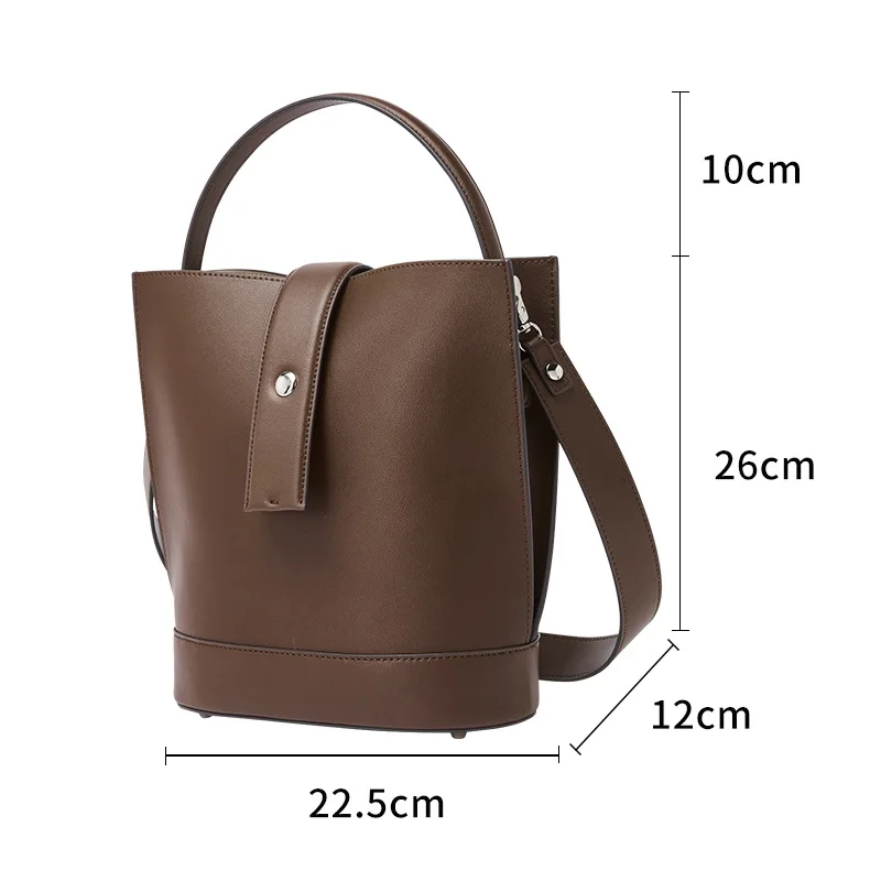 

2020 autumn and winter new female bag retro large capacity bucket bag shoulder oblique commuter bag handbag