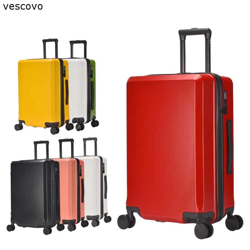 Чемодан на колесиках vescovo для мужчин и женщин модный Спиннер багажа 20/24/26