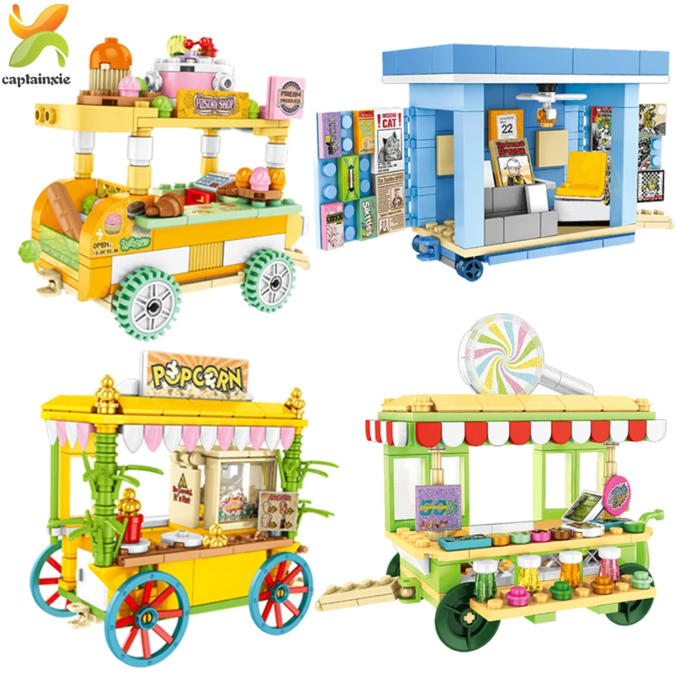 622 шт новый городской креативный мини уличный вид серии мороженое обеденный