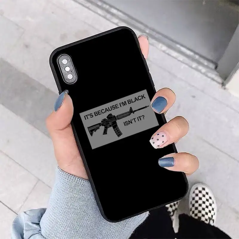 

FHNBLJ AR-15 Gun American Rifles Flag Phone Case for iPhone 11 12 pro XS MAX 8 7 6 6S Plus X 5S SE 2020 XR cover