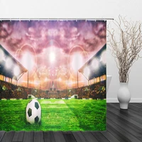 creative design shower curtains football basketball bath screen home decor polyester fabric waterproof mildew proof with hook