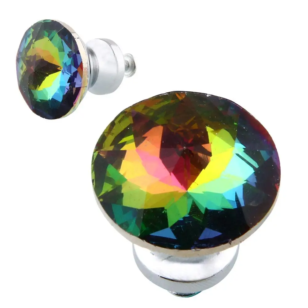 Красочная 30 мм Хрустальная акриловая дверная ручка для выдвижных ящиков