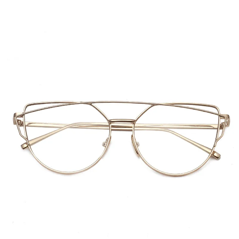 RBROVO, классические женские солнцезащитные очки Cateye, винтажные яркие цвета, металлические очки, уличные очки для покупок, UV400 - Цвет линз: Gold