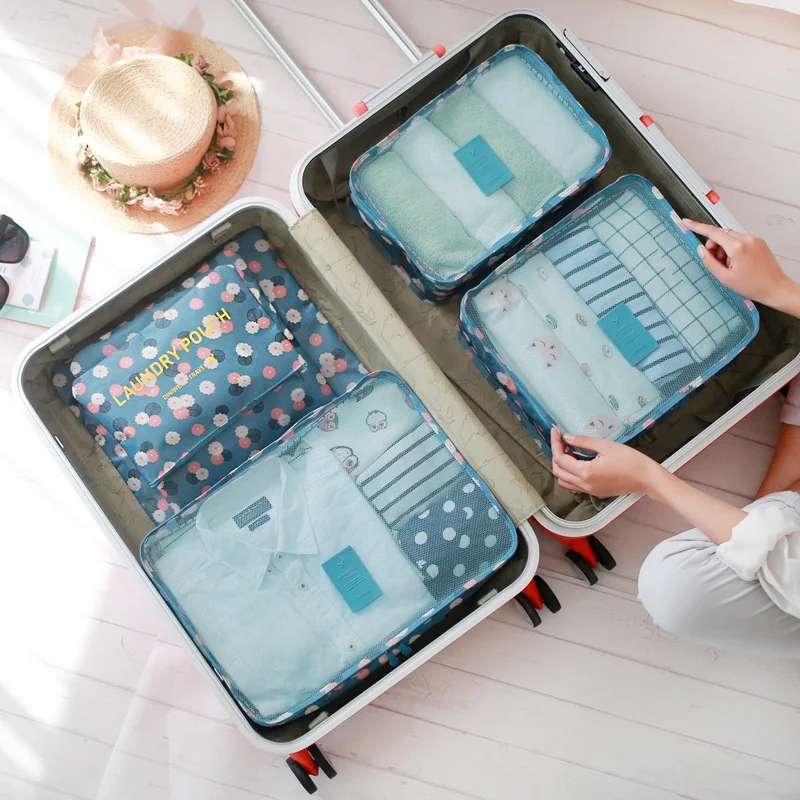 Стильная дорожная сумка 6 в 1 Корейском стиле женская для хранения