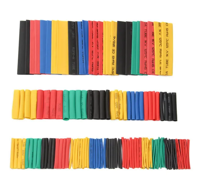 164 PCS 70/164/328/530 шт. термоусадочная трубка изоляционные, термоусадочные трубки ассортимент полиолефинов Соотношение 2:1 Обёрточная бумага провода изолированные Кабельные муфты - Цвет: 164 PCS