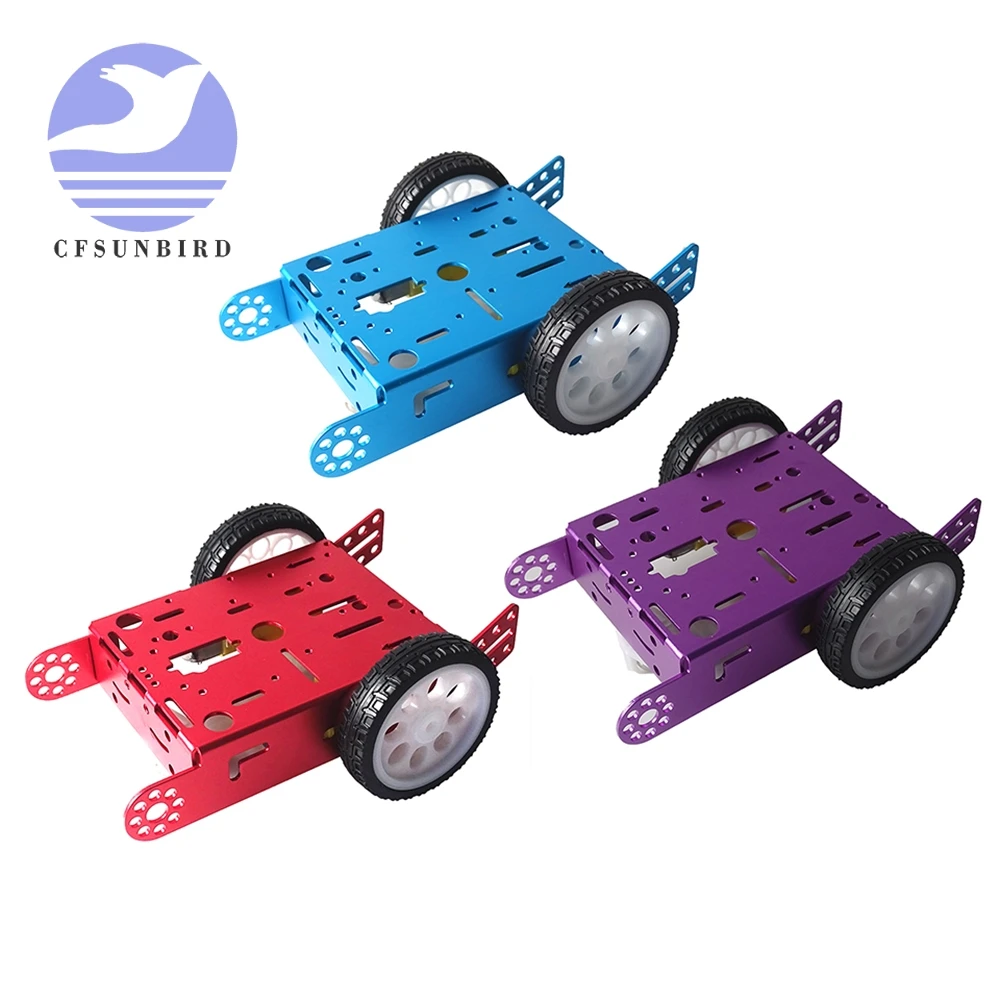 1 * 2WD Алюминиевый автомобиль новые Обучающие игрушки робот Интеллектуальный из