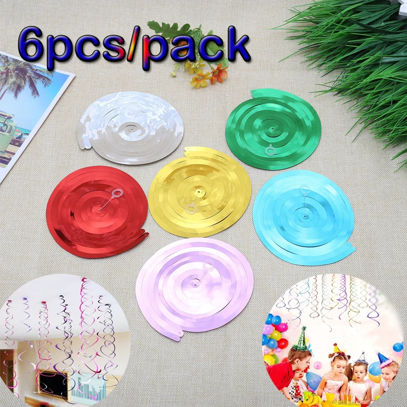 6 шт. свадебные декоративные ленты Потолочная подвесная гирлянда украшение для