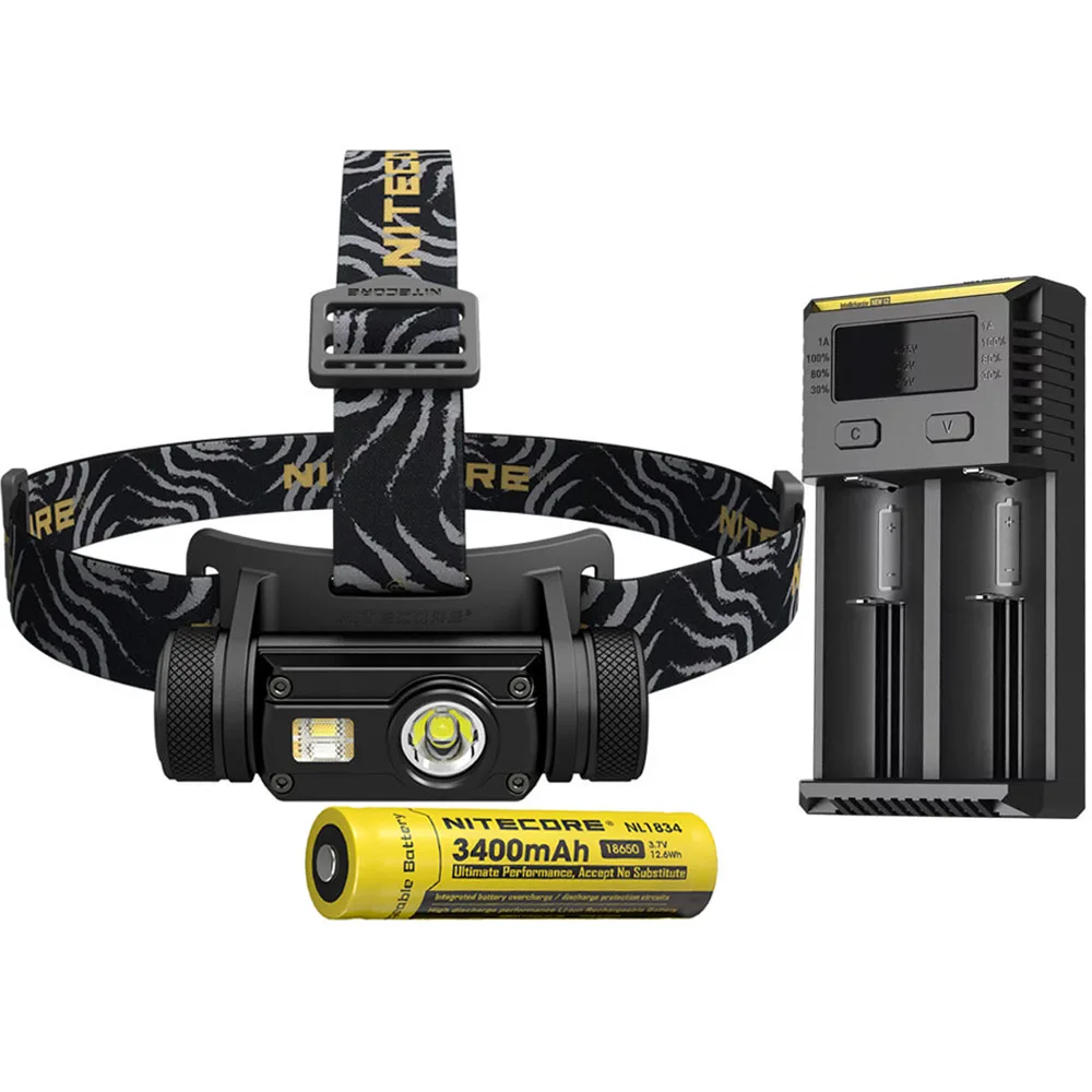HC65 NL1834 I2 NITECORE HC65 USB Перезаряжаемый налобный фонарь CREE XM-L2 U2 max 1000 люмен дальность луча 110 м наружная фара для велосипеда - Испускаемый цвет: HC65 NL1834 I2