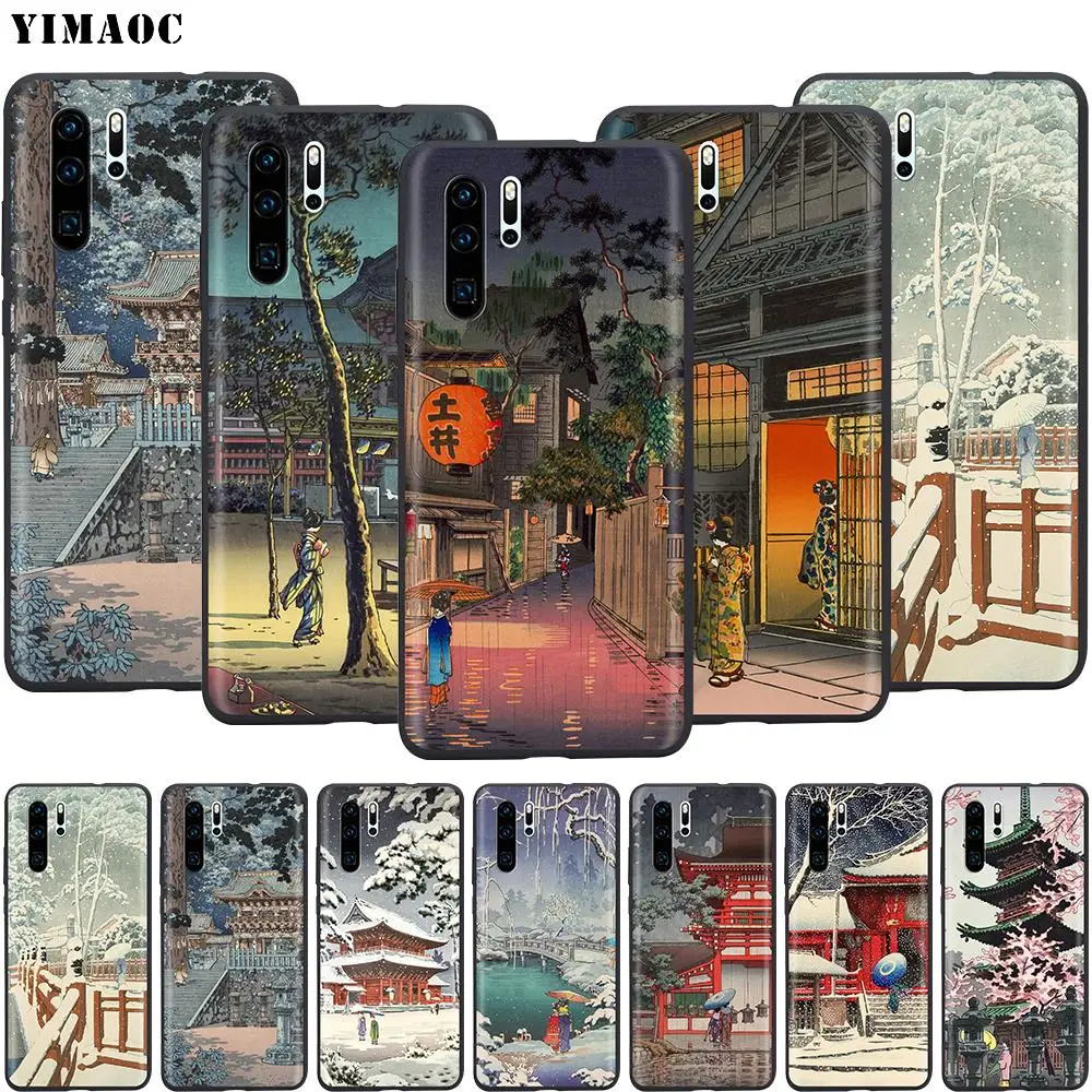 Силиконовый чехол YIMAOC Ukiyo-e для Huawei Mate 10 P8 P9 P10 P20 Lite Pro P Y7 Y9 Smart Mini 2017 2018 | Мобильные