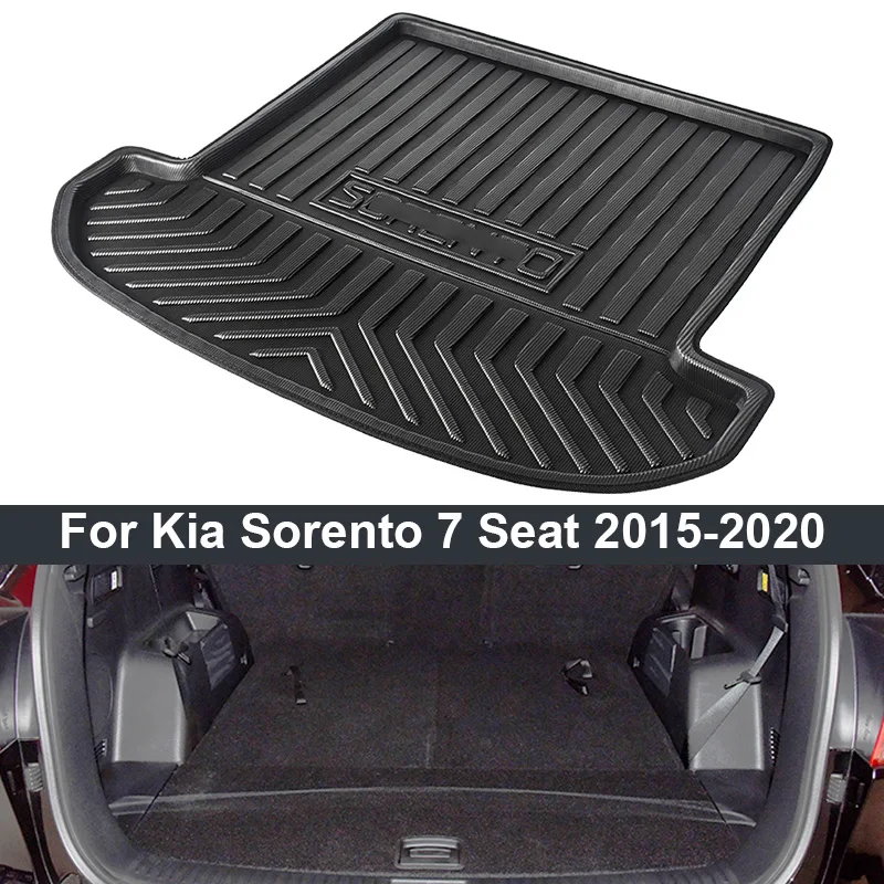 Коврик для груза подкладка багажника задний напольный поднос KIA Sorento 7 местный 2015