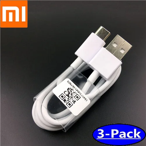 3 pack Xiaomi mi9 быстрое зарядное устройство кабель type C USB для a2 mi9 mi8 mi6 8 se mix 2 2s 3 mi5 a1 6 6x a1 быстрый тип данных C USB - Цвет: 3 pack
