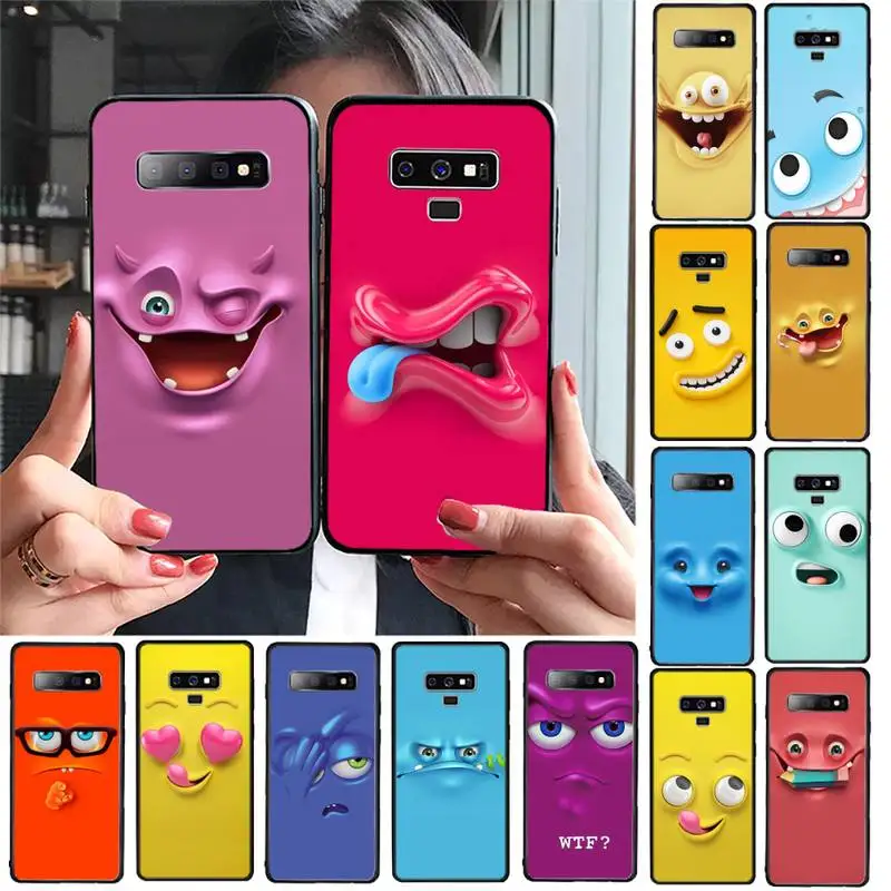 

Funny Face Phone Case For Samsung Galaxy S20 S10 Plus S10E S5 S6 S7edge S8 S9 S9Plus S10lite 2020