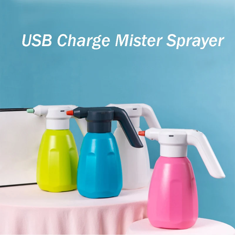 

Electric Plant Mister Sprayer USB Charge Kettle Automatic Nozzle Mist Car Wash Kitchen Plants Jet Pump Gun Automatic Water Spray