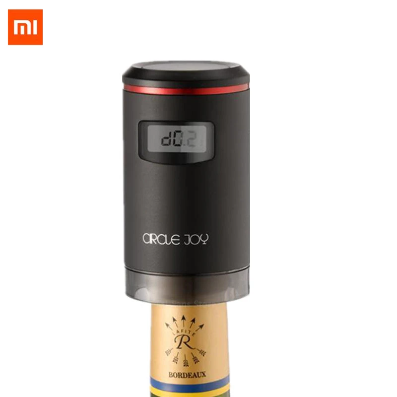 Xiaomi Умная автоматическая вакуумная пробка для хранения вина, пробка для бутылки вина, красное вино, морской светодиодный держатель для хранения, usb-зарядка, светодиодный дисплей