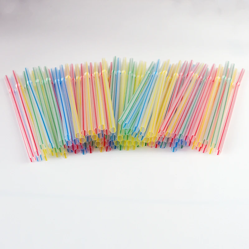 200 шт. пластиковые гибкие трубочки для напитков 21 см|Однораз. соломинки| |