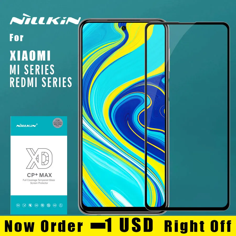 Для Xiaomi Redmi Note 9S 9 Pro Max 8T 8 pro Mi стекло Nillkin XD CP + полное покрытие 3D закаленное Защита