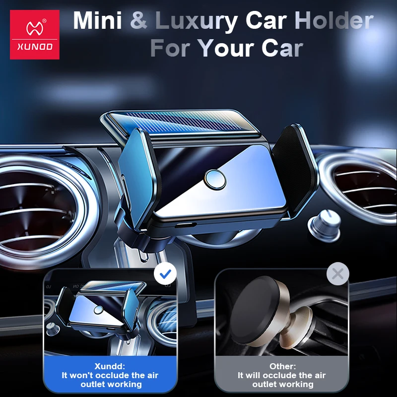 xundd car phone holder for benz glc c class c200 c260 a class a200 gla cla gle gls e class special solar charging phone stand free global shipping