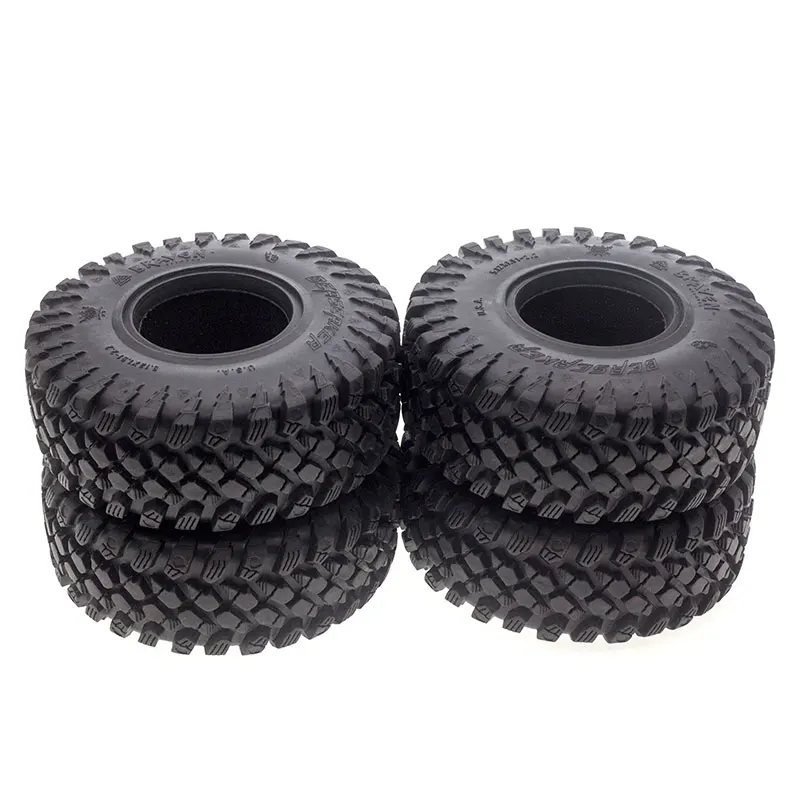 LYRC-neum&aacute;ticos de goma 2,2 para coche teledirigido, 4 piezas, 128x49MM, 1:10, Axial SCX10 II 90046 AXI03007 Traxxas TRX4 ARRMA, Env&iacute;o Gratis-2