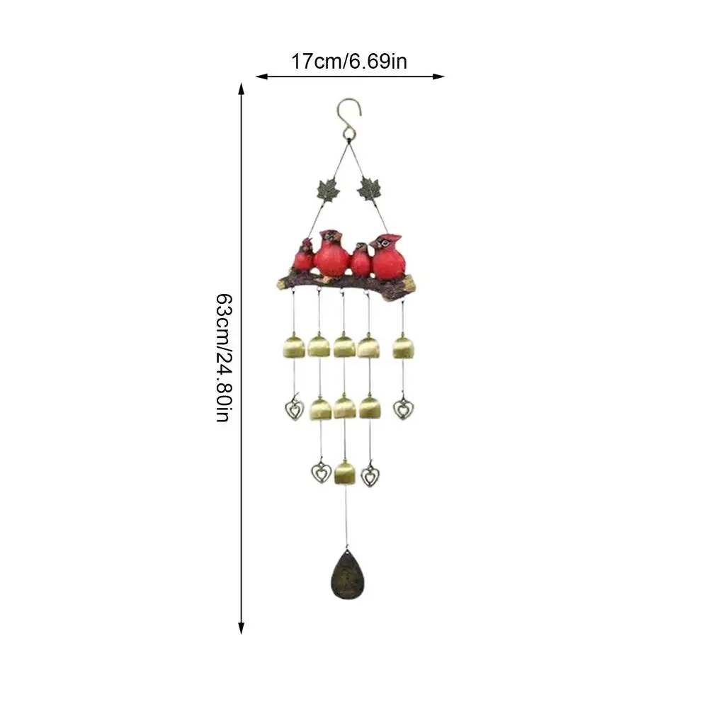 

Birds on Branch Wind Chimes Yard Antique Garden Copper Bells Windchimes Hanging Decorations for Patio Porch