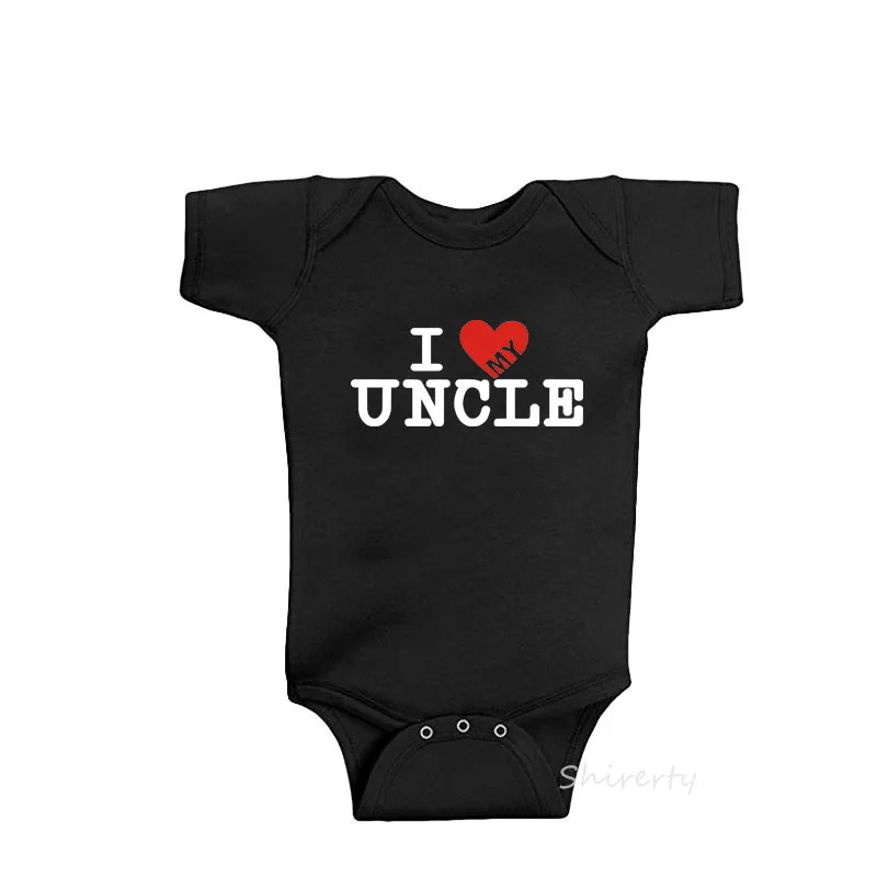 Cute Funny I Love My Uncle Baby One Piece Child Fun Present Infant Romper Christmas Family Toddler Jumpsuit Clothes |