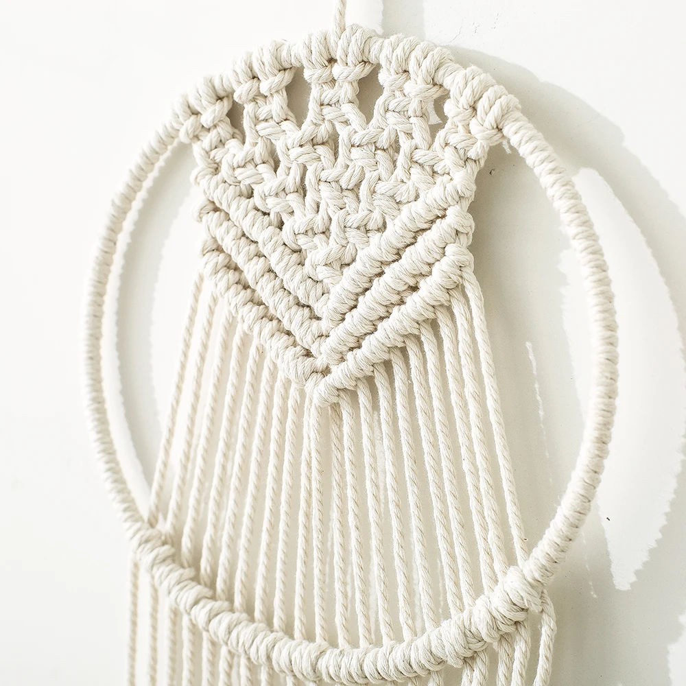 

Woven wall Tapestry Macrame Wall Hanging Boho Decor Hand Knitted Cotton Hanging Tapestry Home Decoration