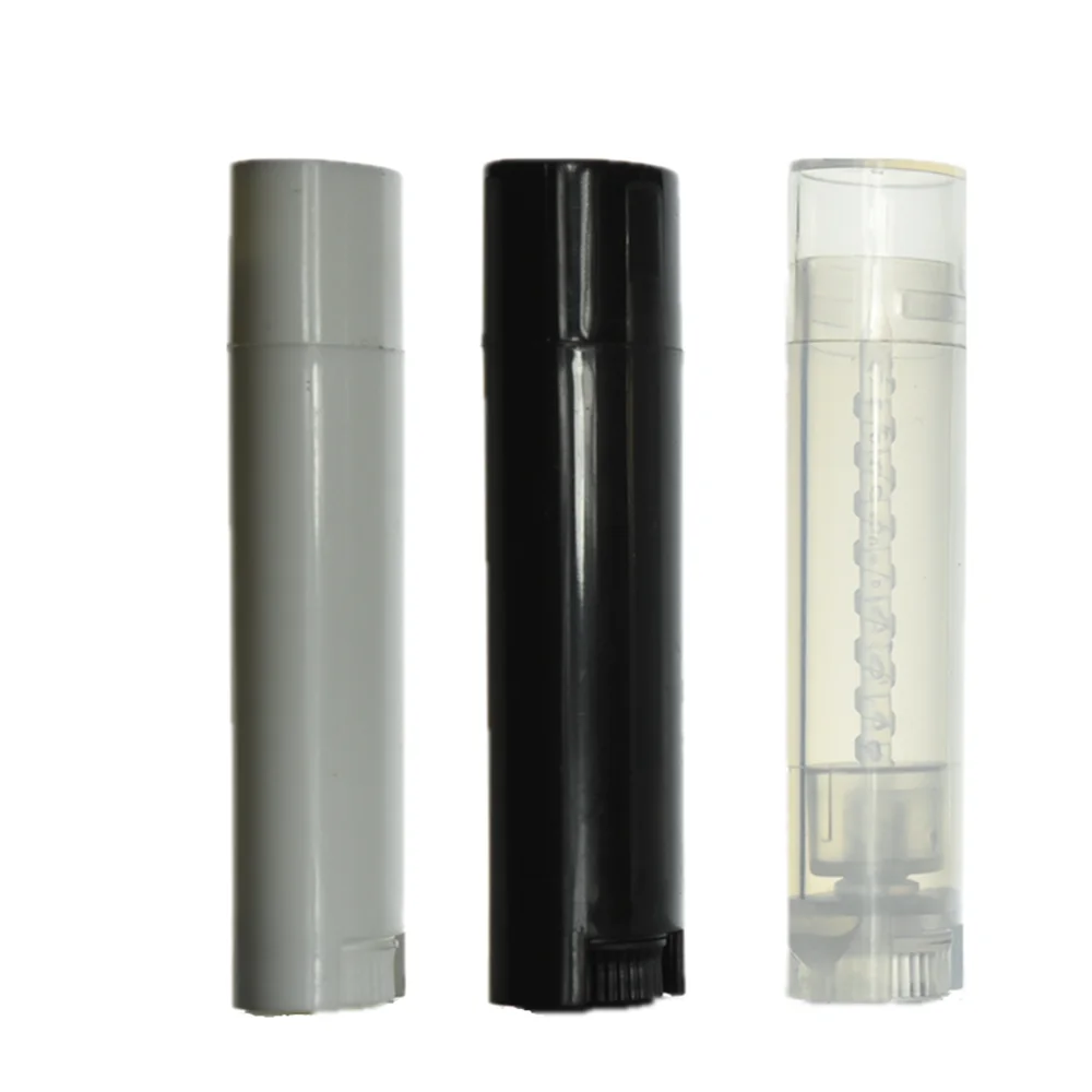 5g овальные Круглые Пустые контейнеры для губной помады прозрачные/белые/черные