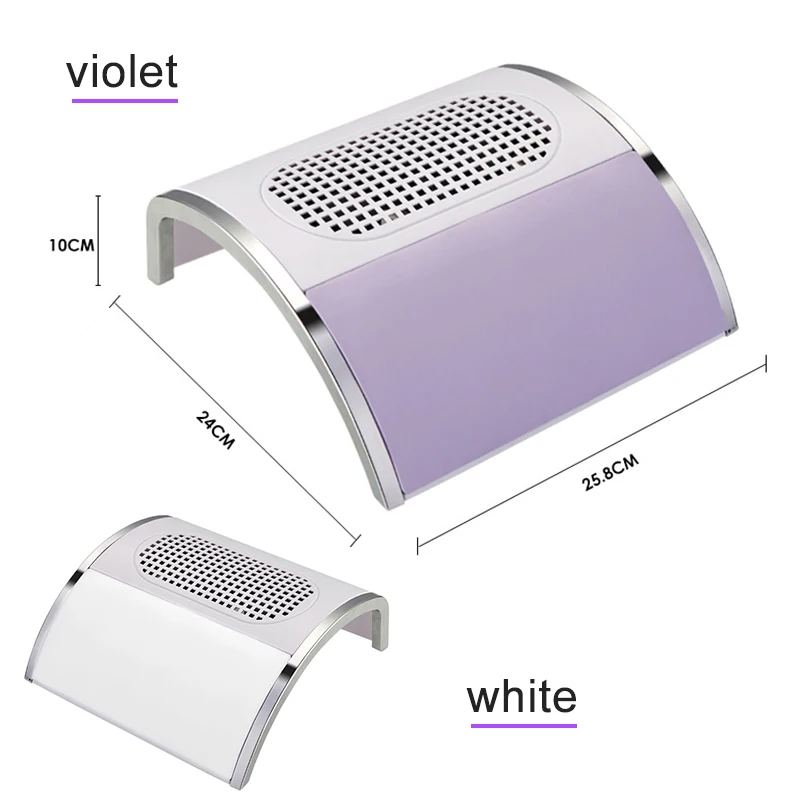 

High Power Desktop Vacuum Cleaner Nail Dust Collector 2 Fans Strong Suction With Dust Collecting Bags Low Noise Manicure Tools