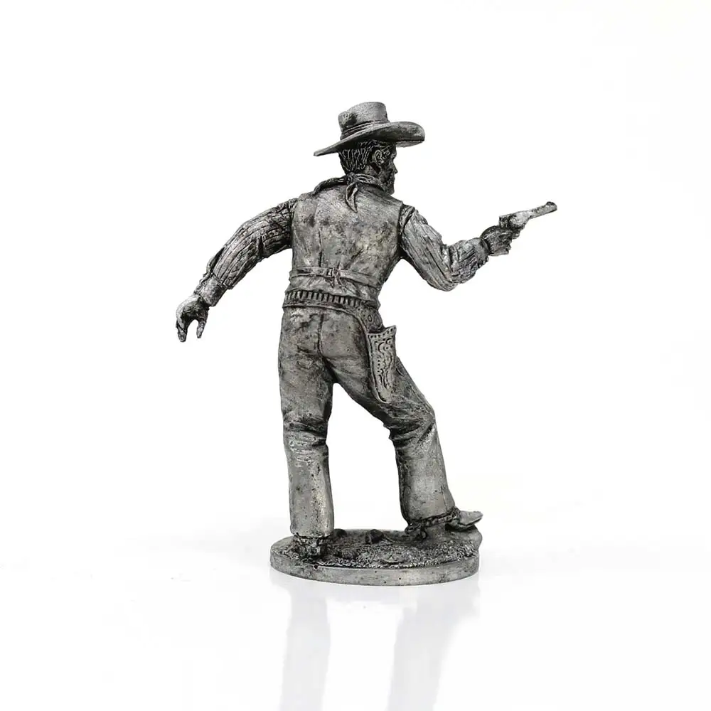 Cowboy with gun-tin soldier figure 54mm ww02 tin toy soldiers metal Wild West | Figurines &amp Miniatures