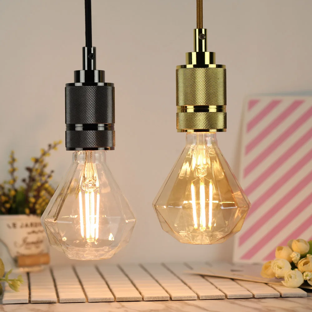 

Antique LED bulbs Creative Soft light Flat top diamond Decorative lamp Spherical warm light Personalized retro lamp 220V E27 4W