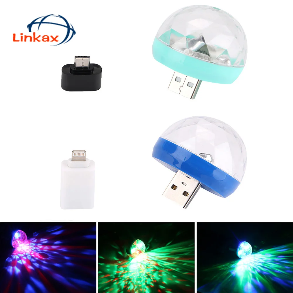 1 шт. мини USB led вечерние диско светильник s портативный хрустальный волшебный шар