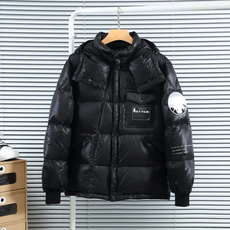 

Luxury High Quality White Duck Down Thick Hooded Down Jacket Men Women Loves Wear Casual Down Jacket Mens Padding Coat