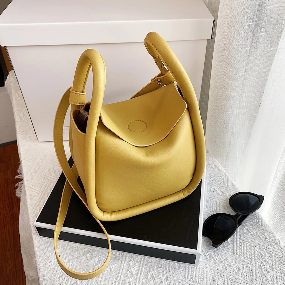 

Женская сумка-мешок через плечо из ПУ кожи, однотонная модная сумка через плечо