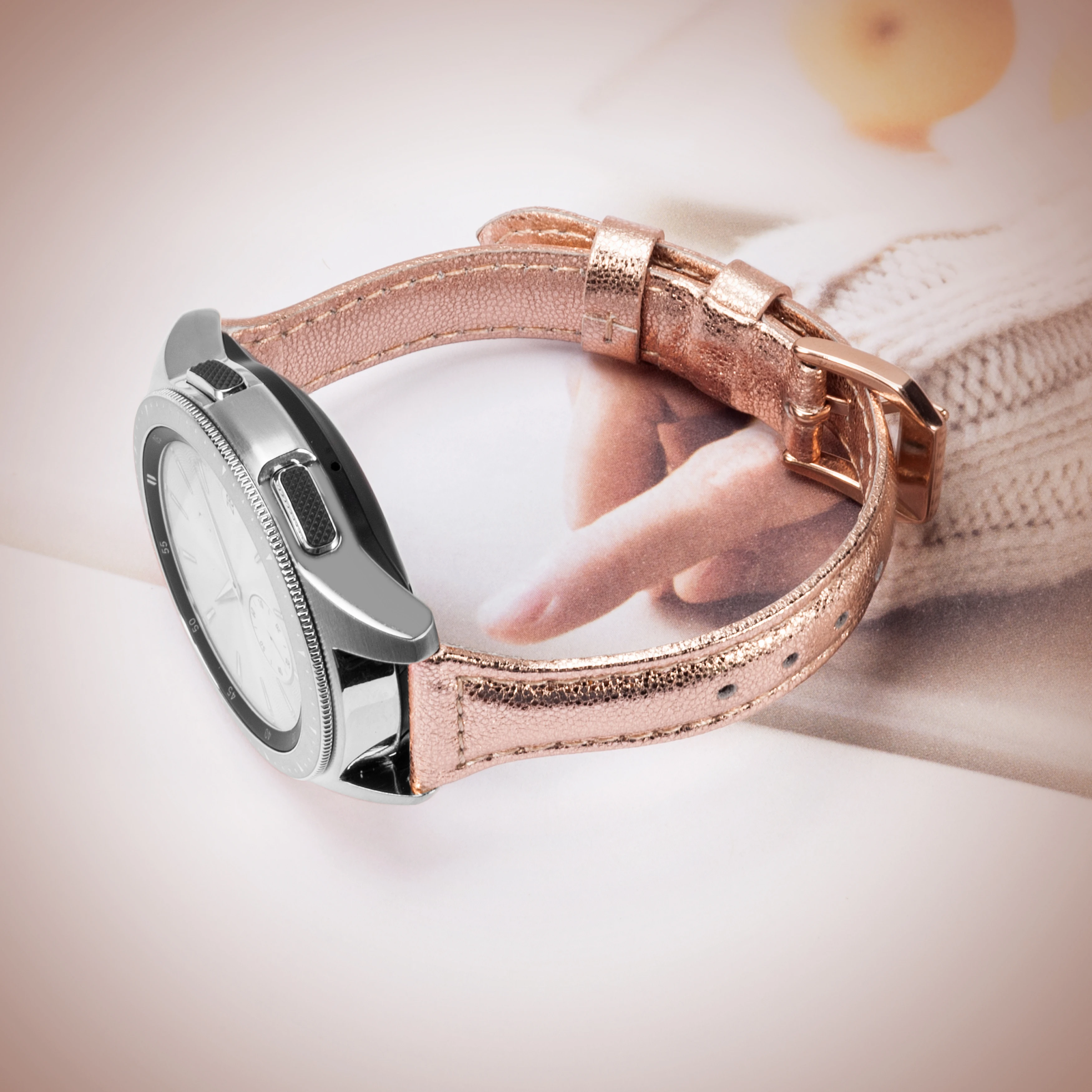 Fashion Leather Strap For Samsung Galaxy Watch 42mm 46mm Band Genuine Leather Replacement Strap For Galaxy Watch Active2