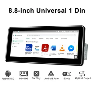 Автомагнитола 1 din, 8,8 дюйма, 4 Гб ОЗУ и 64 Гб ПЗУ, Android 10