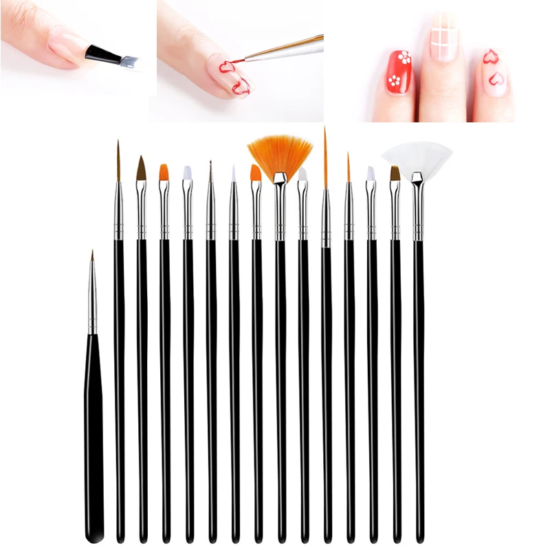 Nail Art Polish Painting Drawing Pen DIY Nail Design Manicure Nail Brushes for Manicure Tools UV Gel Polish Nail Art Brush Set