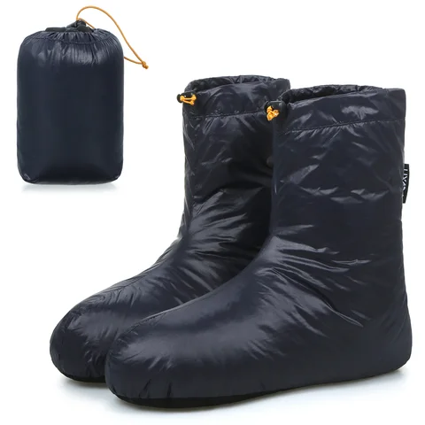 Зимние Пуховые ботинки Lixada, теплые ветрозащитные спальные тапочки для кемпинга, походов, спальный мешок, надувные ботинки