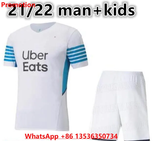 

new boy adult 21 22 men kit+kids kit Marseille home KAMARA SANSON PAYET THAUVIN BENEDETTO LIROLA MANDANDA 2021 2022 man jersey