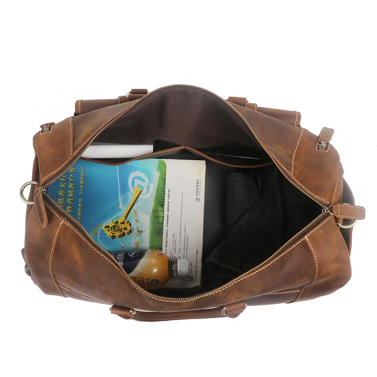 Новинка Мужская портативная дорожная сумка через плечо из кожи Крейзи Хорс