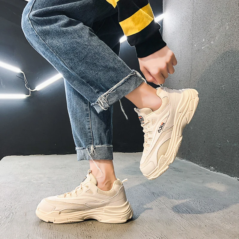 Женские кроссовки Ulzzang на платформе Студенческая спортивная обувь мужские