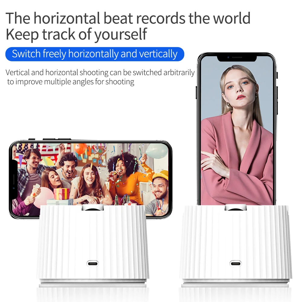 

4000mAh Battery Tracking Holder For IOS/Android Type-C/5V1A NO NEED APP Object Tracking Holder 360 Degree Tracking Phone Holder
