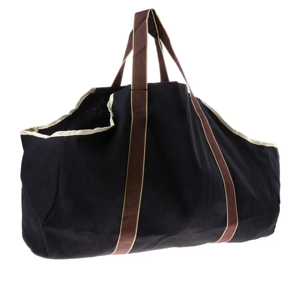 

Outdoor Firewood Canvas Bag Carrier Log Storage Wood Log Tote Strong