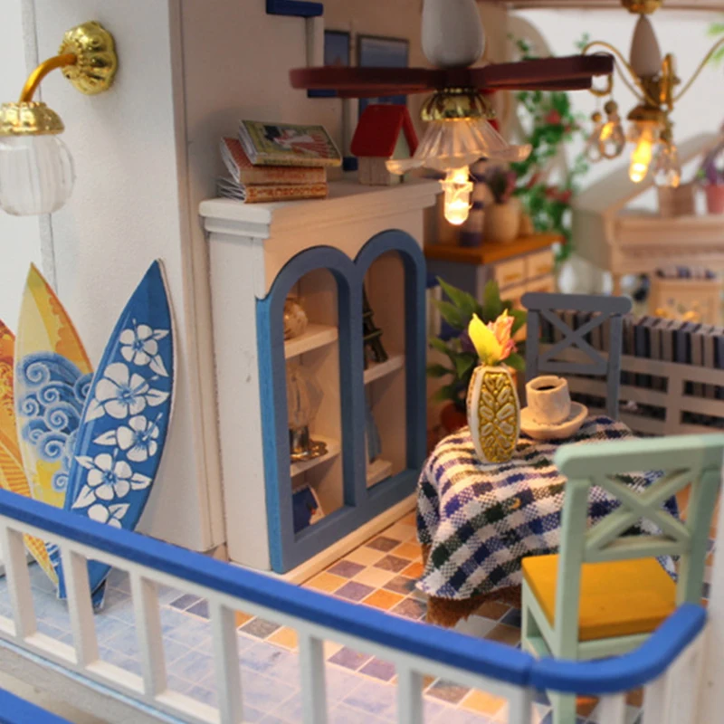 Большой кукольный домик сделай сам набор миниатюрных строительных моделей вилла