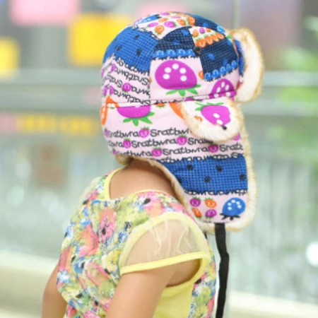 Child Pink MZ013 Русская Шапка, толстая теплая зимняя шапка-бомбер, шапка-ушанка для родителей и детей, шапка охотника русская ушанка, детская шапка с принтом, шапка-ушанка - Цвет: Child Pink